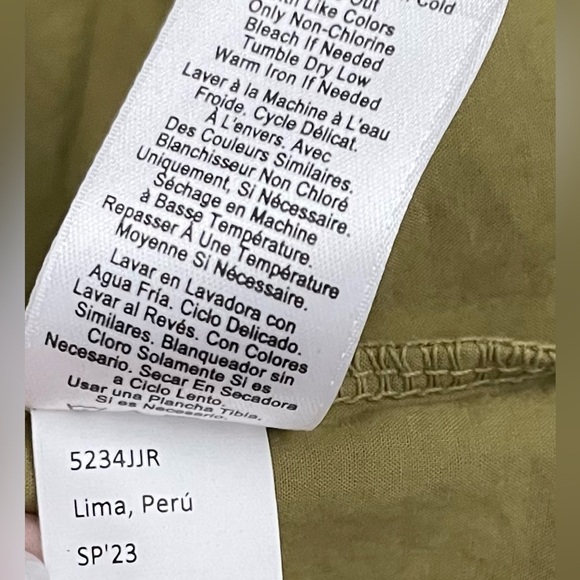 Nation LTD Heddie Combo Babydoll Dress Lichen Olive Green pockets small S - Picture 8 of 12